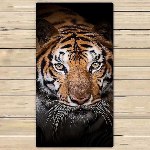 Tiger tittar på mig och blir arg Mikrofiber badlakan Badrum kropp dusch handduk 75x140 cm