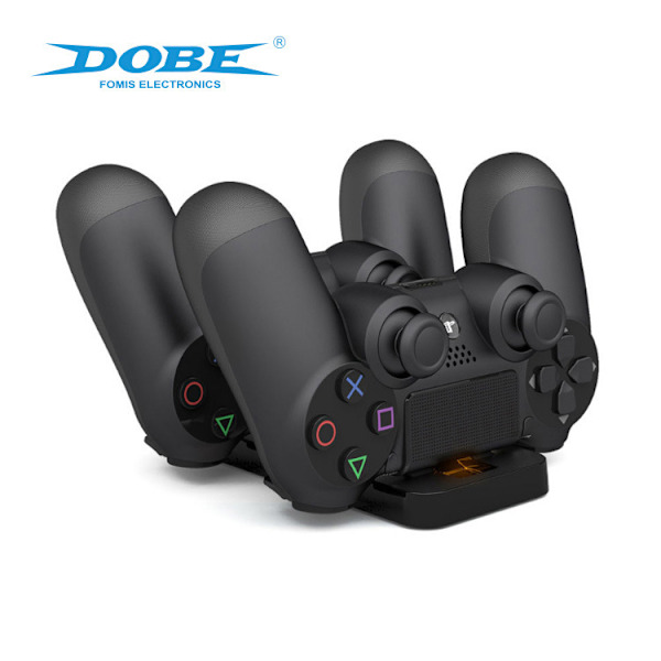 2-pak DOBE PS4 oplader PS4 dobbelt controller oplader PS4 trådløs controller oplader PS4 dobbelt oplader TP4-002