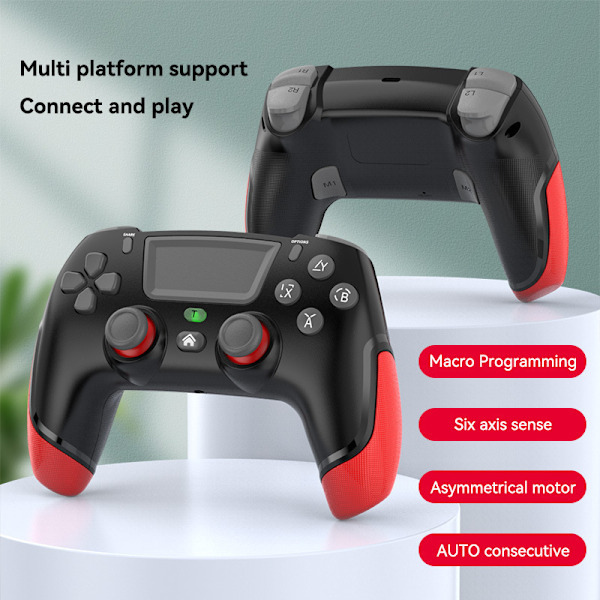 Trådløs Bluetooth-kontroller for PC, TV, IOS, Android, Switch - makro, bakknapp, burst (ikke original)