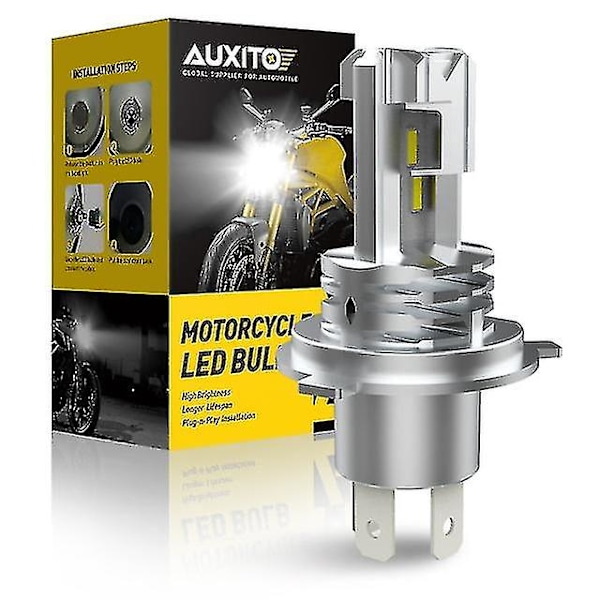 1 stk. H4 Hb3 Led Canbus Ingen Fejl Motorcykel Forlygte Pære 1500lm 6000k Hvid Hi/lo Fjernlys H4 Led Motorcykel Lygter Forlygte