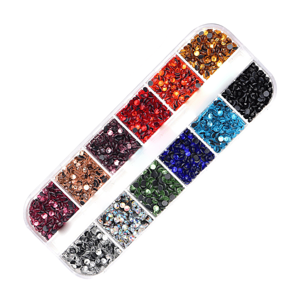 Flatback Rhinestones Kristall Flatback Ädelstenar, Blandade Färger