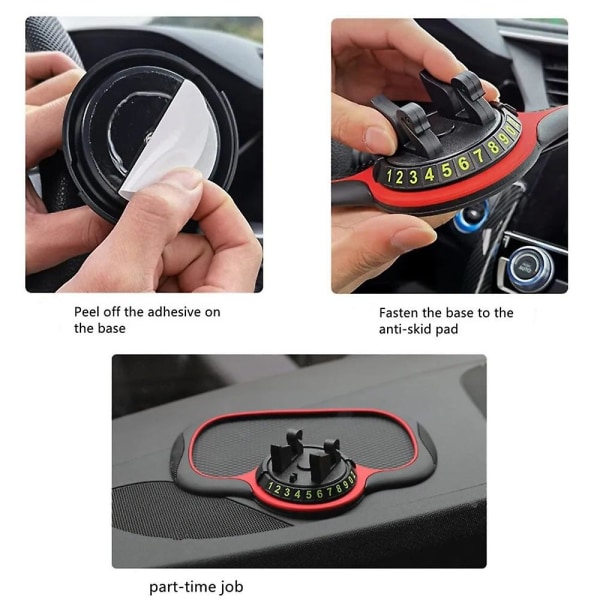 Multifunktionel bil-anti-skridmåtte Auto Phone Holder, Universal Car Phone Mount Dashboard Pad måtte med telefon Br