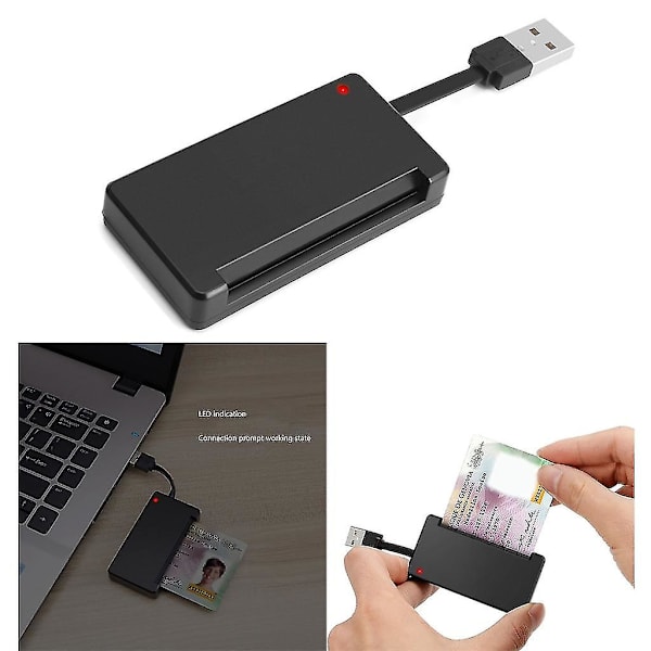 Usb 2.0 Smart Minneskortläsare För Identitetskort Smart Card Cloner Adapter