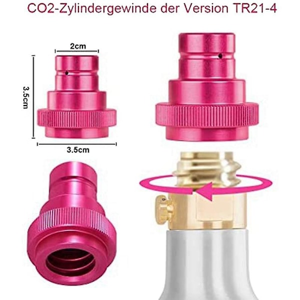 Kompatibel med dubbel vattenkarbonator snabbkoppling QC Art Terra snabbadapter för 425G cylinder