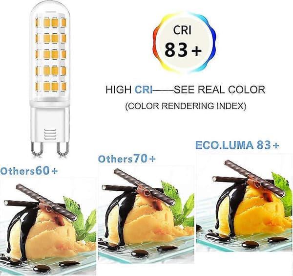 G9 LED-lampor 6W - Varmvitt - 10-pack