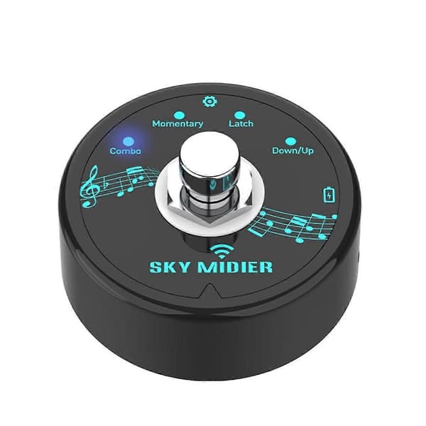 Bluetooth 5.1 Trådløs MIDI Controller Genopladelig Bærbar MIDI Fod Controller Pedal Trådløs MI