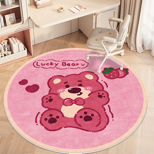 Crystal velvet floor mat, non-slip and wear-resistant door mat, round carpet with a diameter of 100cm