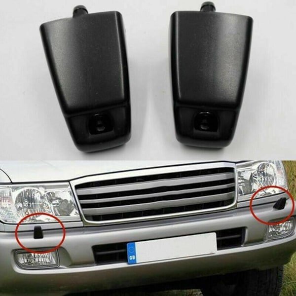 2 st/set Front Side Strålkastare Spolarmunstycke Jet för LAND CRUISER 100 Serie/ LX470 1998-2007 85044-