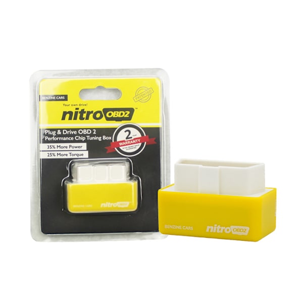 4 stk. super ECO OBD2 Plug and Drive OBD strømforøgelse brændstofbesparelse nitro obd gul