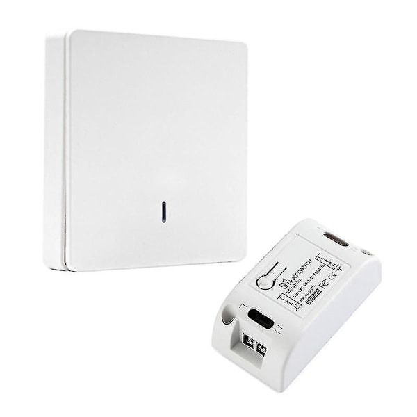 Trådløs lysafbryder og modtagerkit til LED-pærer, loftslamper, lamper 1gang 1switch- Aespa