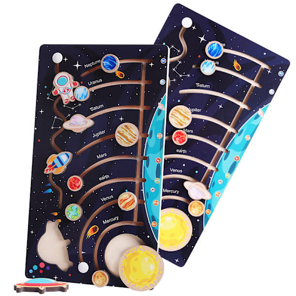 Träsol System Orbital Positioning Game Barnens Himlakropps Kognitiva Labyrint Baby Tidig Utbildning Kul Vetenskaplig Utbildning Intellektuellt Pussel, Förskola Kul Pussel