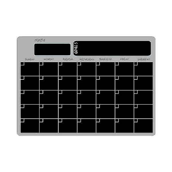 Magnetisk kalender Tør slet ugentlig månedlig kalenderplanlægger køleskabs whiteboard
