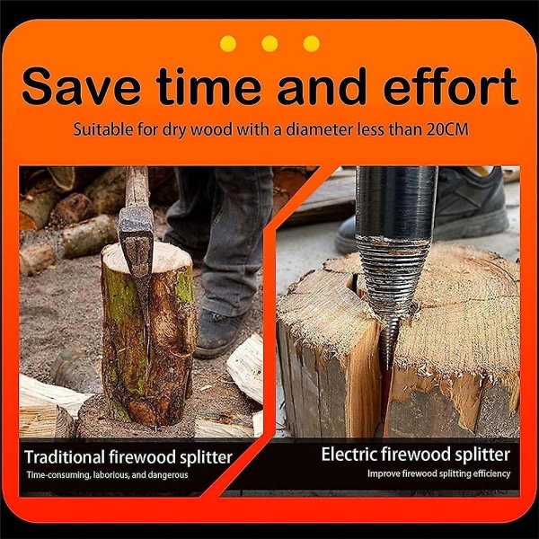 Dotmalls Easy Split Drill Bit, Brænde Bor Bit Wood Splitter, Anti-slip Wood Splitter Bore Bit Wood Log Sp