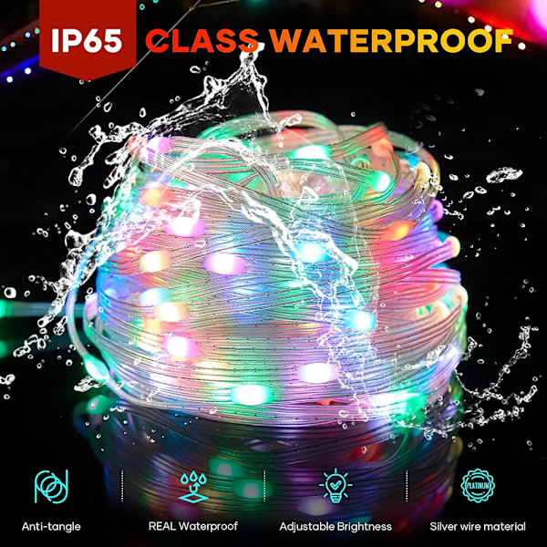 LED-ljussträng i läder 5V RGB fantasy smart USB Bluetooth vattentät set utomhus atmosfäriska färgade lampor