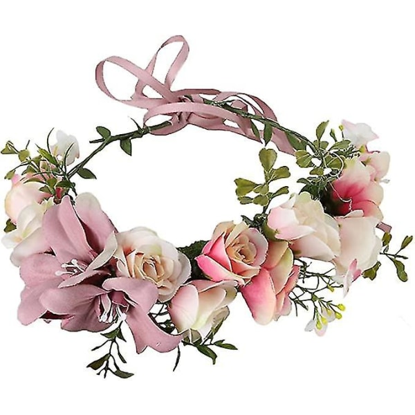 Naisten kukkapääpanta Garland Crown kukka hääseppele hääjuhlavalokuvarekvisiitta