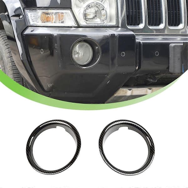 For Commander 2006-2010 Front Tåkelys Lampe Deksel Dekorativ Trim Tilbehør ABS Karbonfiber