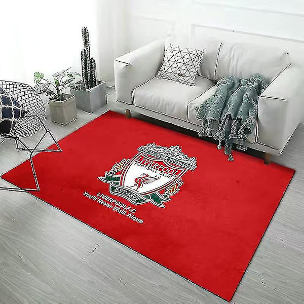 Football Team Logo Area Carpet Non-slip Floor Mat Door Mat Liverpool Carpet Suitable For Bedroom Indoor And Outdoor 80*120cm