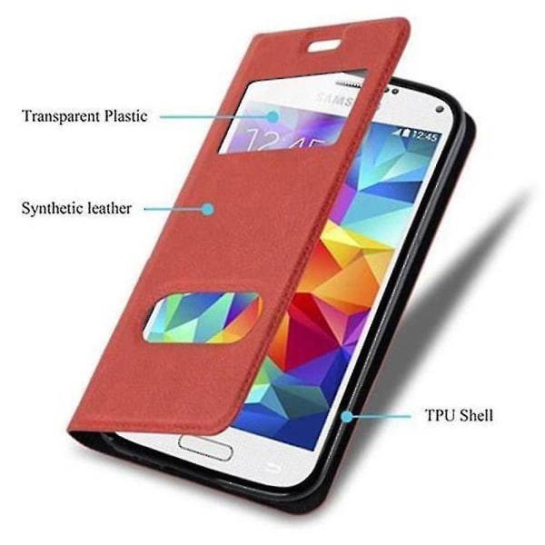 Samsung Galaxy S5 Mini / S5 Mini Duos Cover Case Case - Med 2 visningsfönster Ty