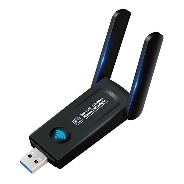 1200M Dual-Band Langaton Verkkokortti Gigabit Dual-Band 2.4/5G Langaton AC Verkkokortti Langaton WiFi Vastaanotin Lähetin