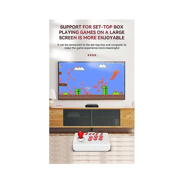 Trådløs Arcade Spillkonsoll Bluetooth Joystick Kontroller for PS3 Box PC Mobiltelefon A