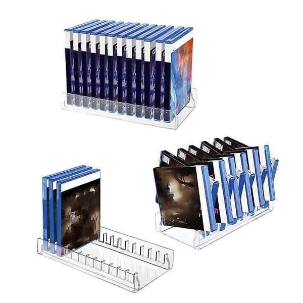 Velegnet til / Spil Disk Opbevaringsstativ Display Akryl Spil Disk Holder Sort