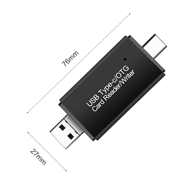 Kortlæser bærbar USB 3 i 1 hukommelseskortadapter