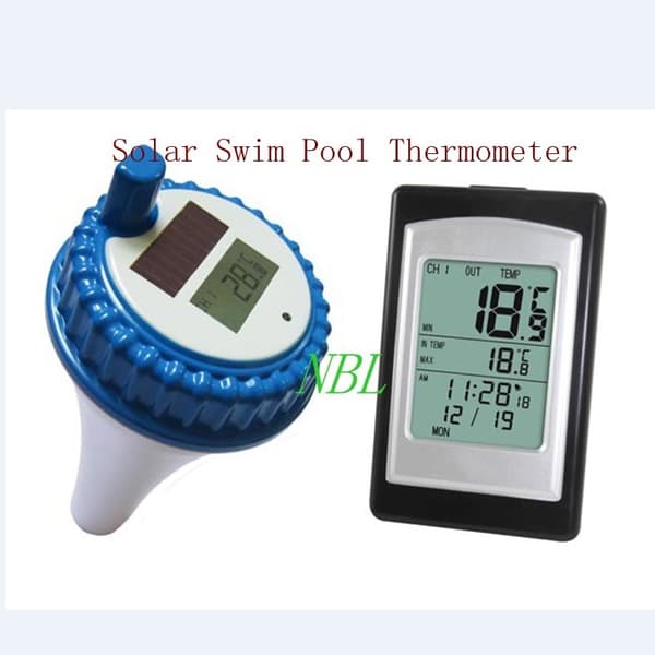 Trådløs Termometer og Hygrometer Flydende Swimmingpool Soltermometer WT0124