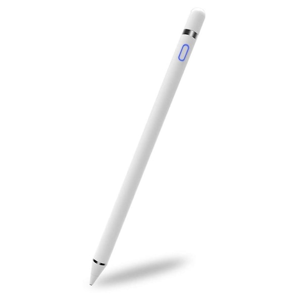 Universal Touch Pen til Stylus Aktiv Kapacitiv Stylus til Smartphone Tablet, Hvid