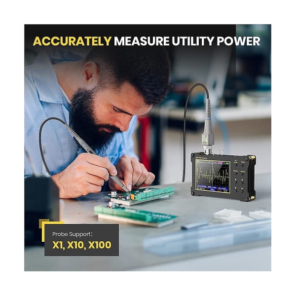 Digitalt oscilloskop, 14-typsmätning, 40msa/s samplingsfrekvens, 18mhz bandbredd, 2,4-tums LCD-skärm med 10x,