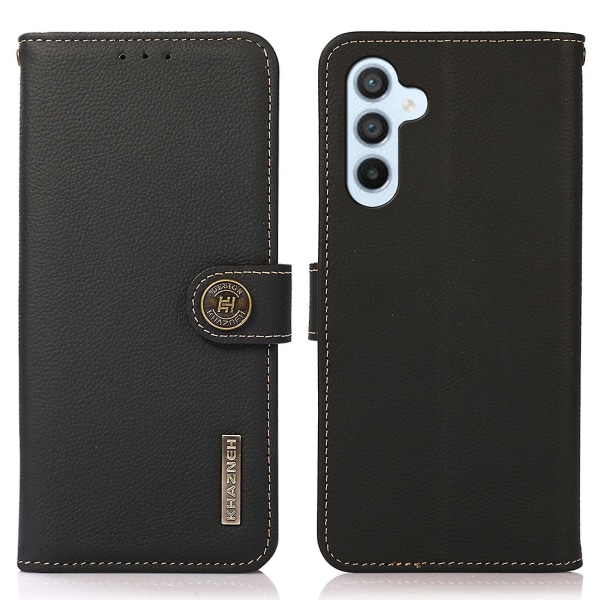 Khazneh til Samsung Galaxy A34 5g telefonholder etui tegnebog Ægte ko læder Rfid Blocking Cover