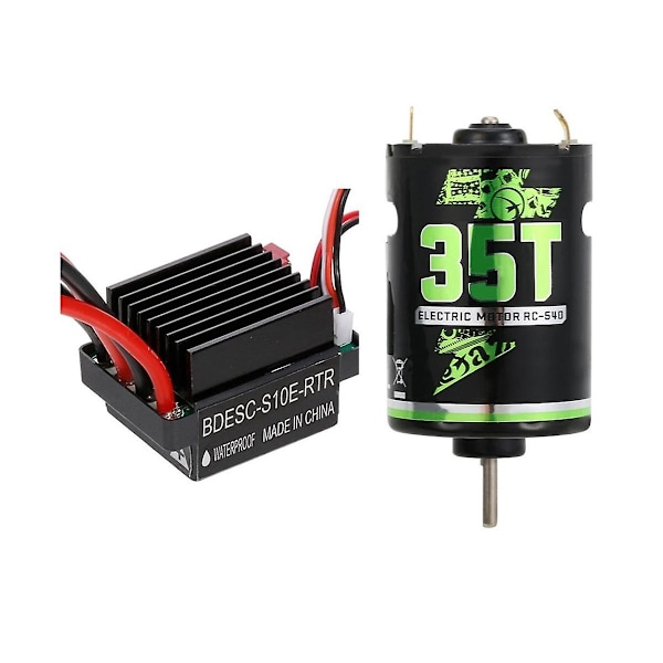 320A ESC + 540 Borstad Motor för 1/10 RC Bil Axial SCX10 90046 TRX4 D90 Redcat, 35T