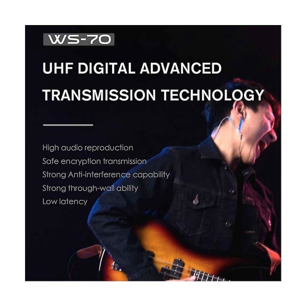 SWIFF WS-70 Guitar Sender Modtager Mini Digital Wireless System Multifunktionelt guitarsystem til elektrisk guitar bas
