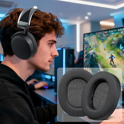 Mesh ørepuder til SteelSeries Arctis 7/9/(Passer ikke til Nova) - Sort