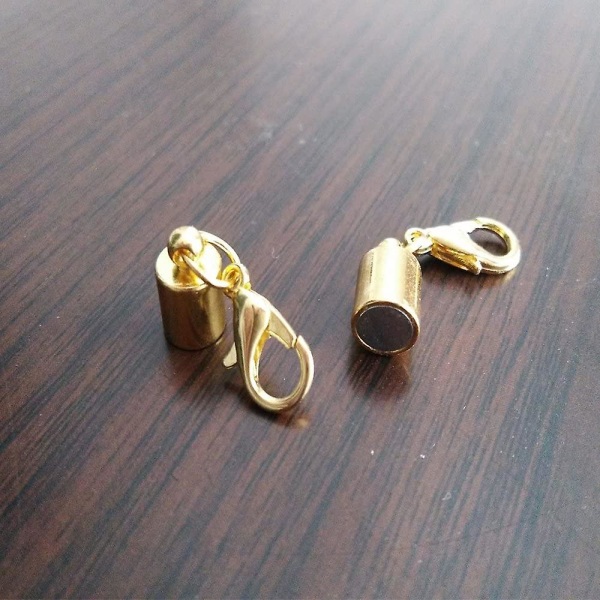 Förpackning med 12 st guldfärg och silverfärgad magnetisk hummerlås för smycken Halsband armband