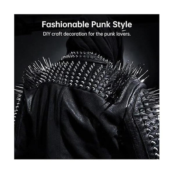 40 klädpekare, olika storlekar avsmalnande spetsar med punknitar Nitar, DIY Silver Metal T