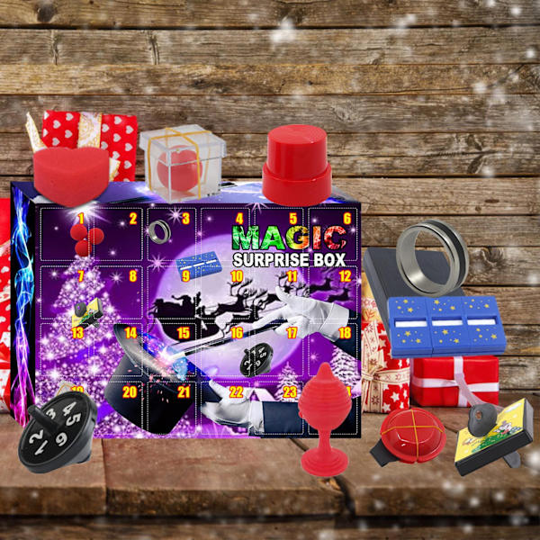 Julkalender med magiska föremål 2024 för barn - Cool pojke-julkalender