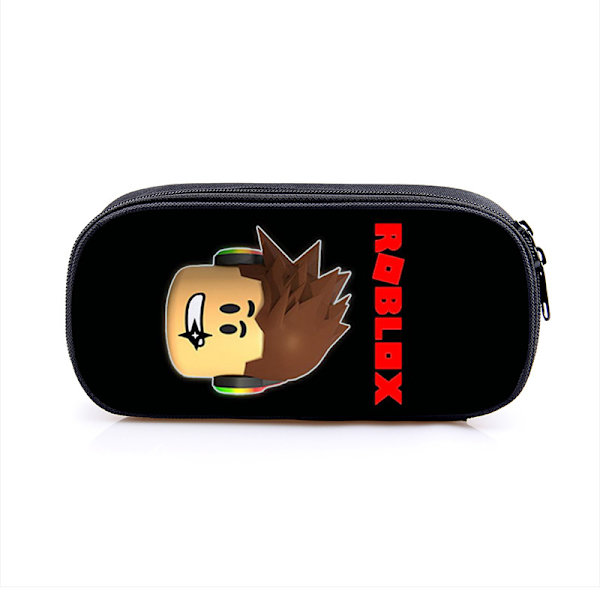 Ny Roblox blyantsæske med enkelt lag, Roblox polyester lodret firkantet penalhus, koreansk version af børneblyantsæske