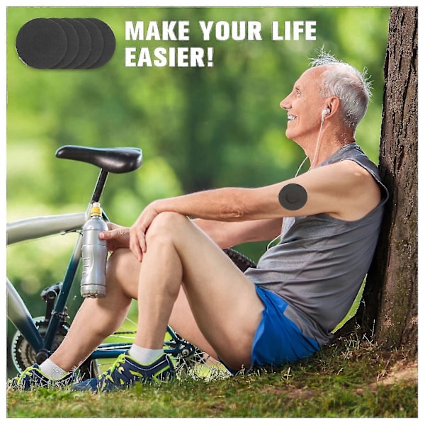 30 Stykker, Sensor-Plastre til Freestyle Libre og Medtronic Sensorer (Sort)