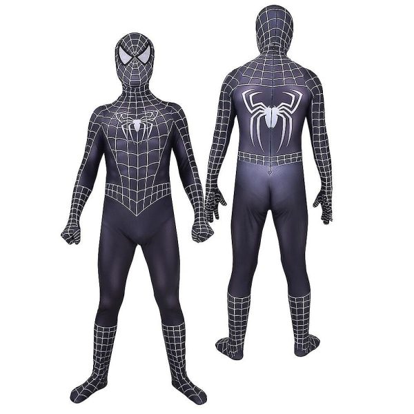 Halloween Miesten musta Remy Spiderman Cosplay -asu Venom Symbiote Remy Suit Zentai Bodysuit aikuisille