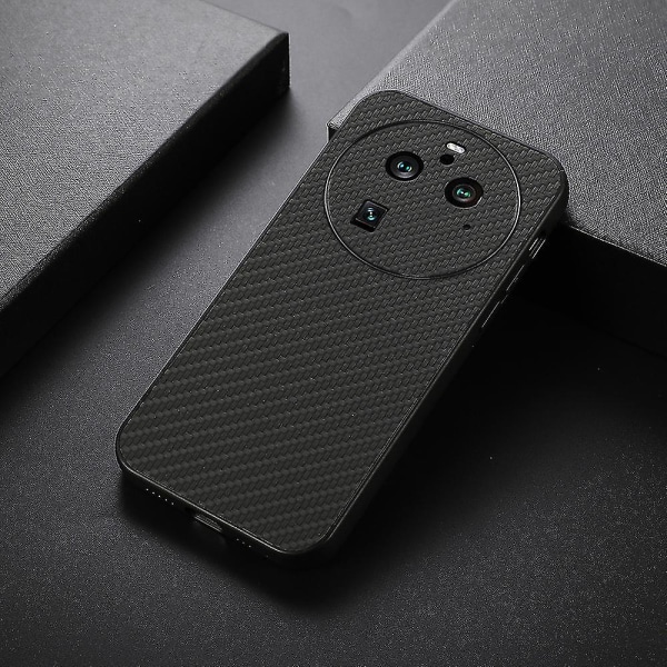 Til Oppo Find X6 Pro Carbon Fiber Texture Phone Case Pu Læder Coated Tpu Drop-proof Cover