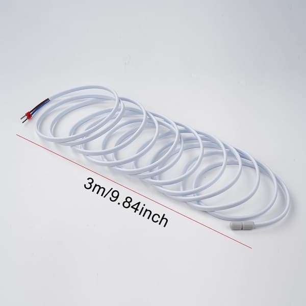 Gulvtemperatursensor, gulvvarmegulvsonde gulvvarme termostat tilbehør gulvtemperatursensor sonde kabel 3 meter