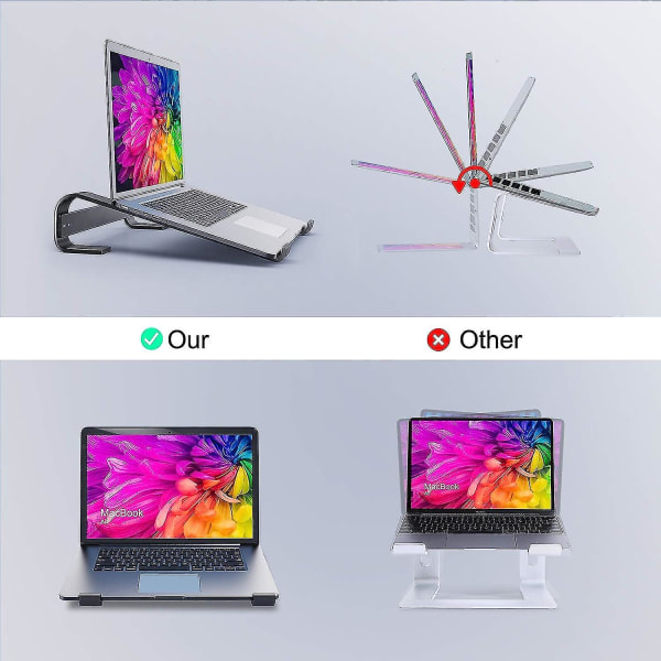 Laptopställ för skrivbord, Soqool datorstativ Riser för skrivbord,ventilerat Ergonomiskt notebookställ i aluminium Compa