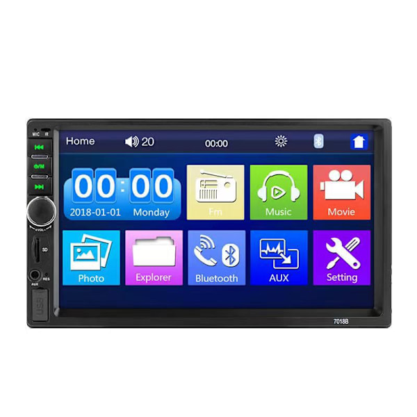 Yhdistetty HD 7 tuuman auton MP4-kortin soitin auton MP5-soitin Bluetooth peruutus 7018B