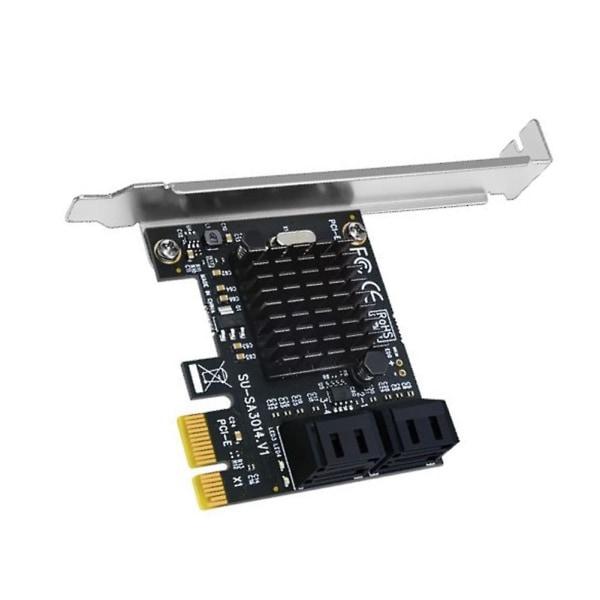 PCIE til SATA-kort PCI-E-adapter PCI Express til SATA3.0 utvidelseskort 4Port SATA III 6G for SSD HDD IPFS Minin