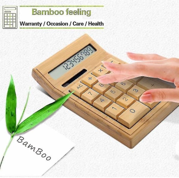 Bambu Solar -laskimella 12-numeroinen näyttö ja vain tulostustoiminto