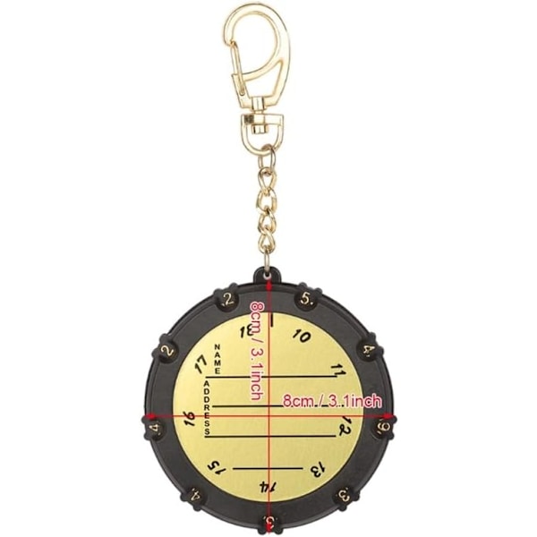 Golf Score Counter, 18 Huller Golf Score Counter Rund Golfspiller Score Counter med Klip