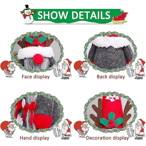 Jul Tomte Julpynt Tomte Plysch Jul Tomte Plysch Dekorationer Gonk Ornament