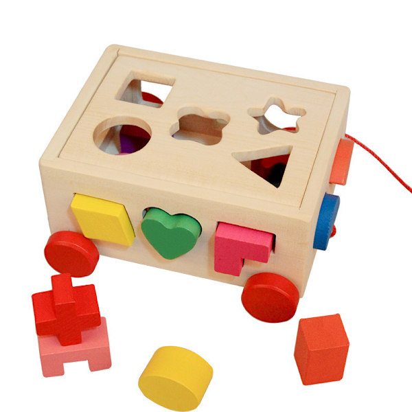 1-pack Multifunktionell intelligenslåda Formmatchning Tidig utbildning Leksak Barnens pedagogiska trä, tunn