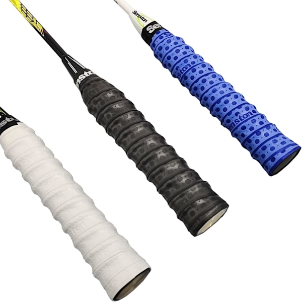 Mailan grippi 3 kpl Tennis/sulkapallo/squash-mailan ulkogrippi Liukumaton rei'itetty superabsorboiva grippi