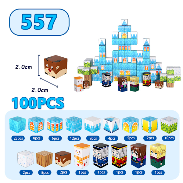 557-Uusi Jää- ja Lumireuna, My Magnetic World Magneettiset Rakennuspalikat